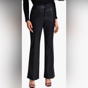 Avec Les Filles Black Faux Leather Pants